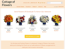 Tablet Screenshot of cottageofflowers.net